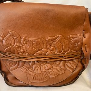 Patricia Nash Cavallini Tooled Rose Shoulder Bag